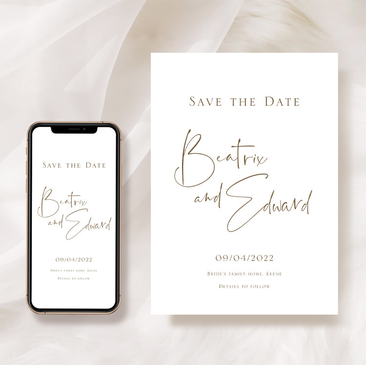 Simple Wedding Save The Date Card Template