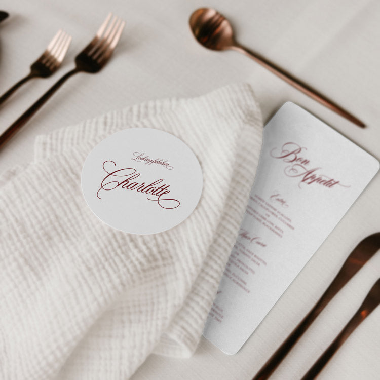 Victoria - Menu and Place Card