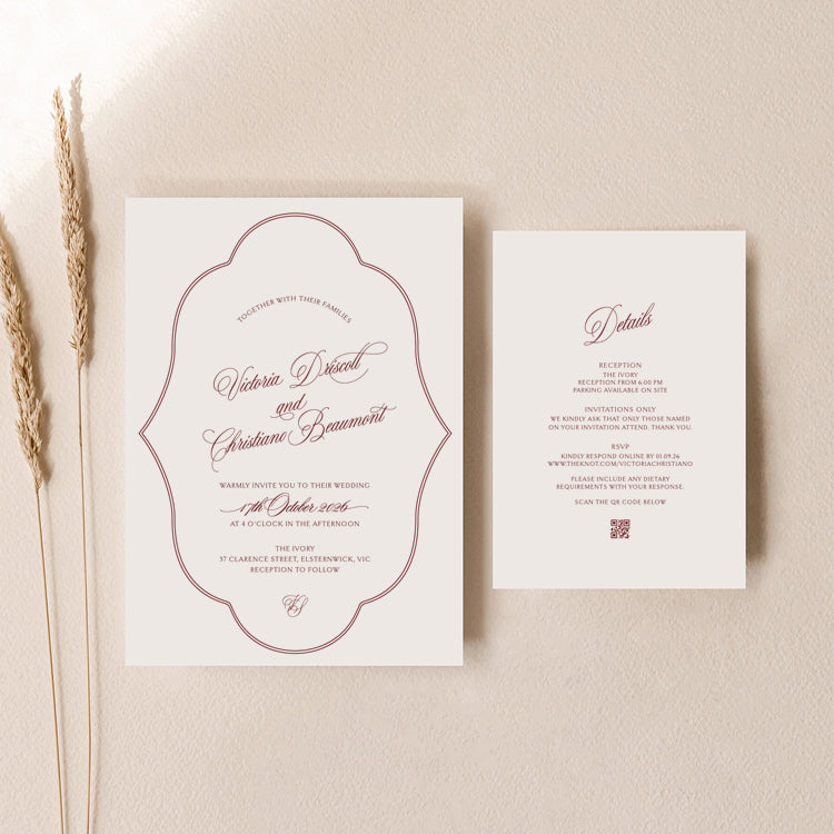 Victoria - Wedding Invitation Set