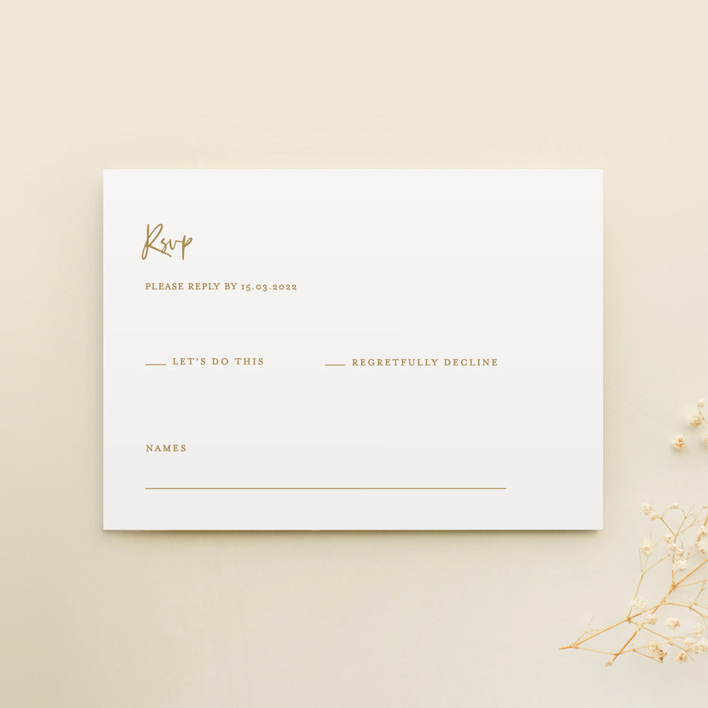 Floral Wedding RSVP Card Template