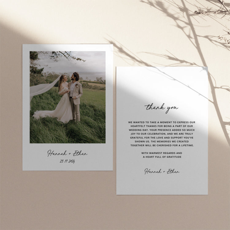 wedding thank you card template