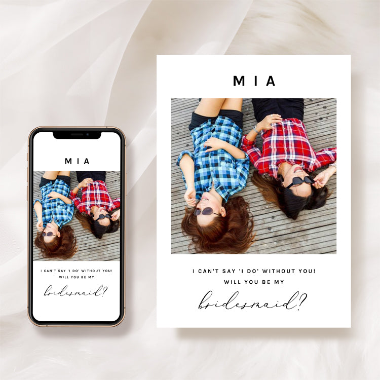 Will You Be My Bridesmaid Card Template With Photo