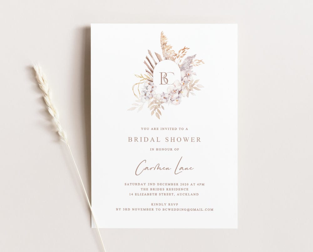 Boho Bridal Shower Invitation Template