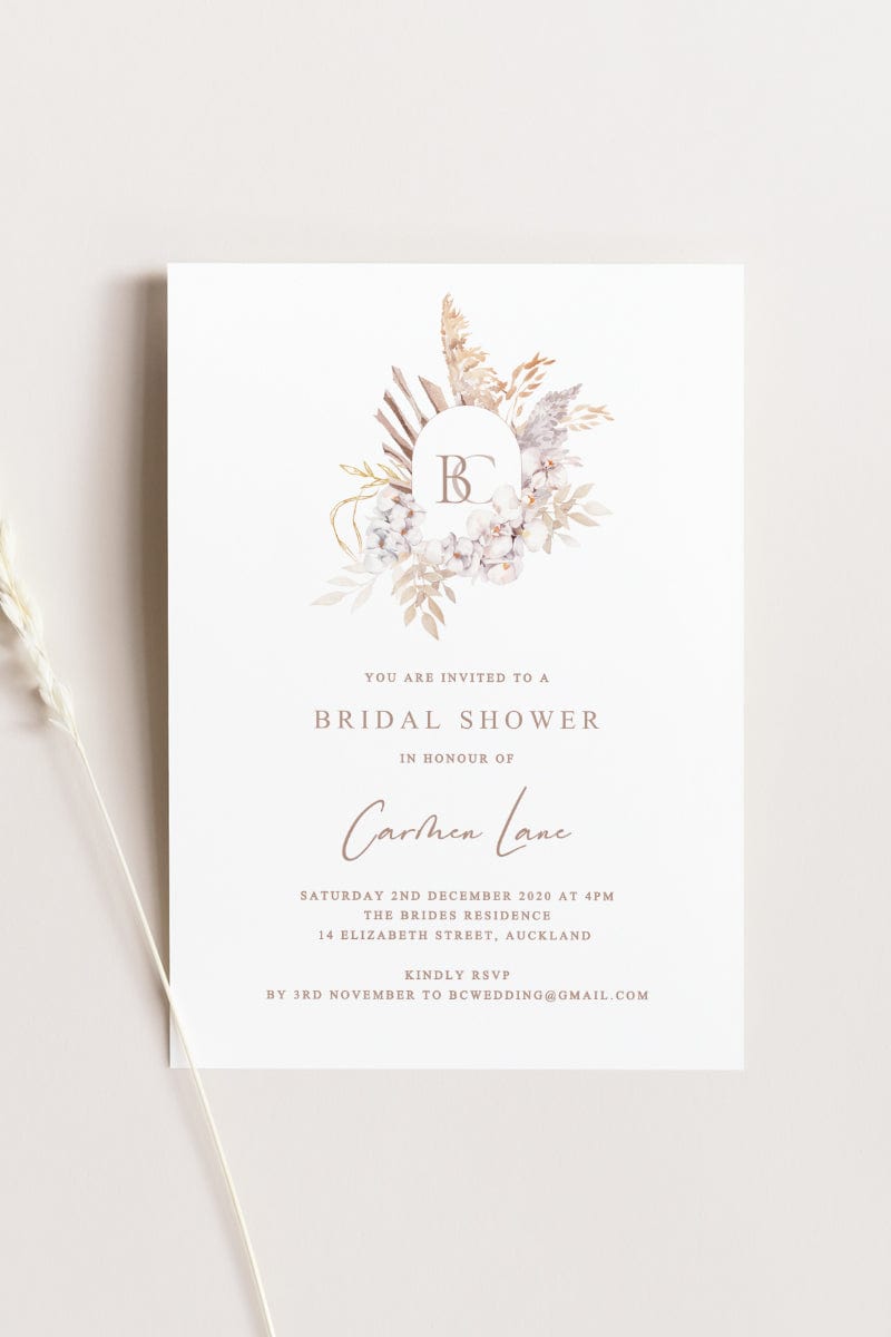 Boho Bridal Shower Invitation Template