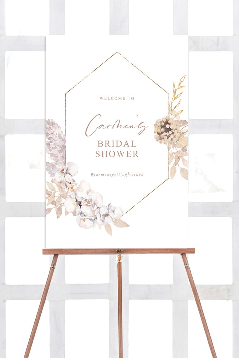 Boho Bridal Shower Welcome Sign Template