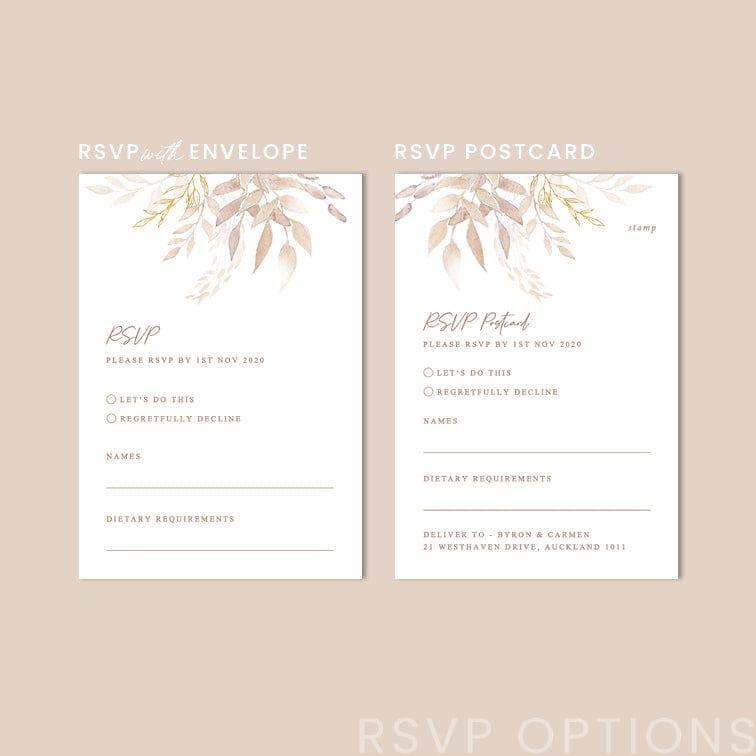 Boho Wedding Invitation Suite