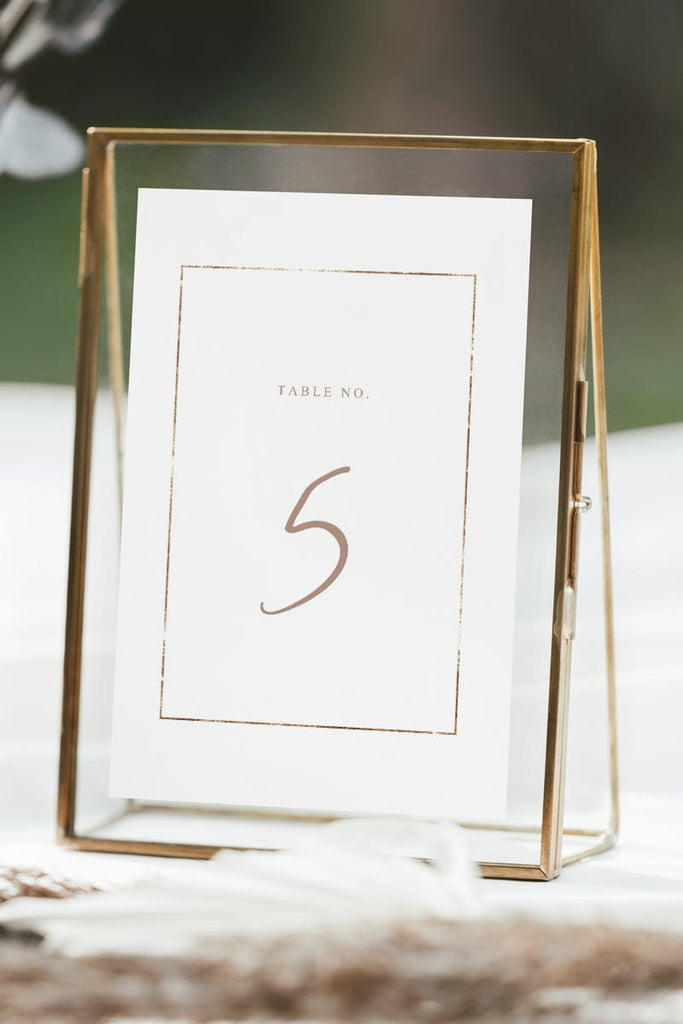 Boho Wedding Table Number Card Template