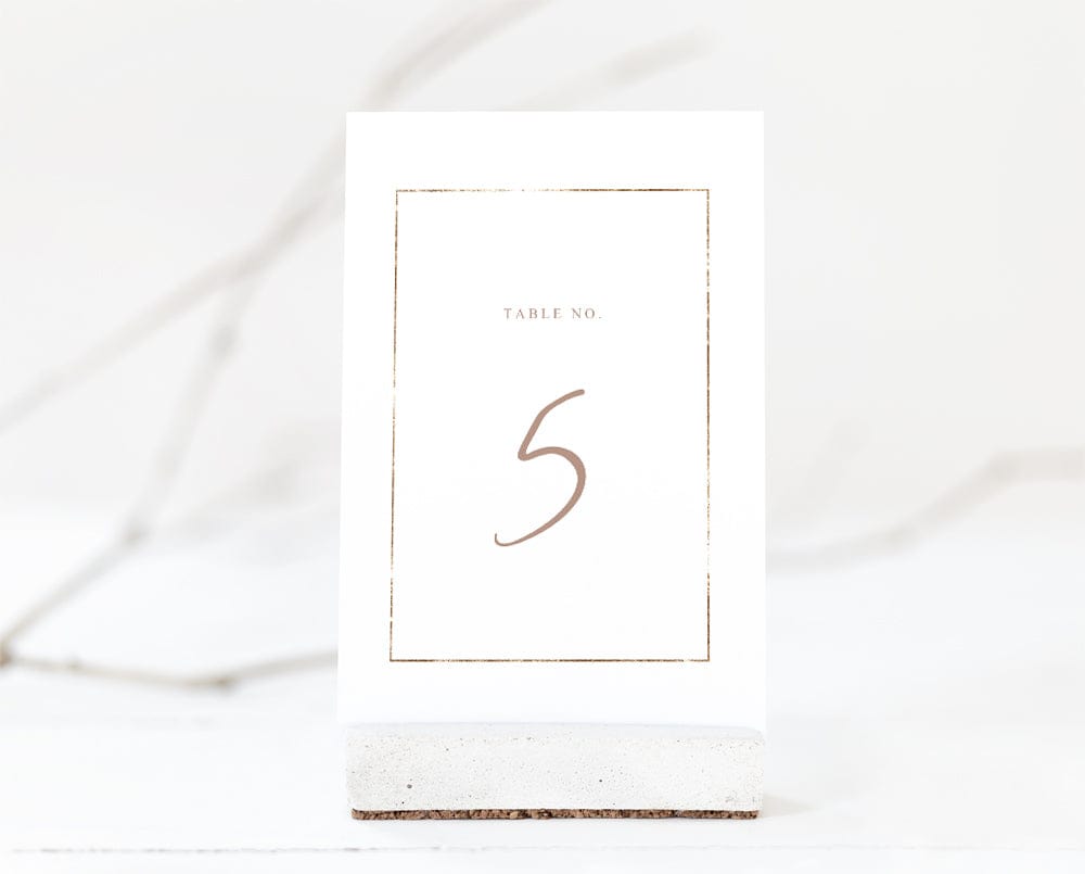 Boho Wedding Table Number Card Template