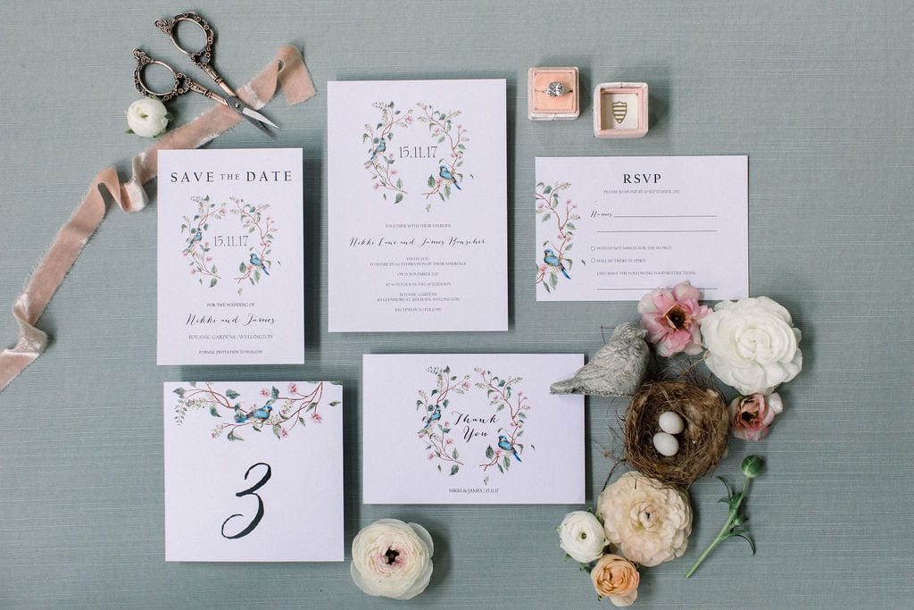 Botanical Wedding Details Card Template