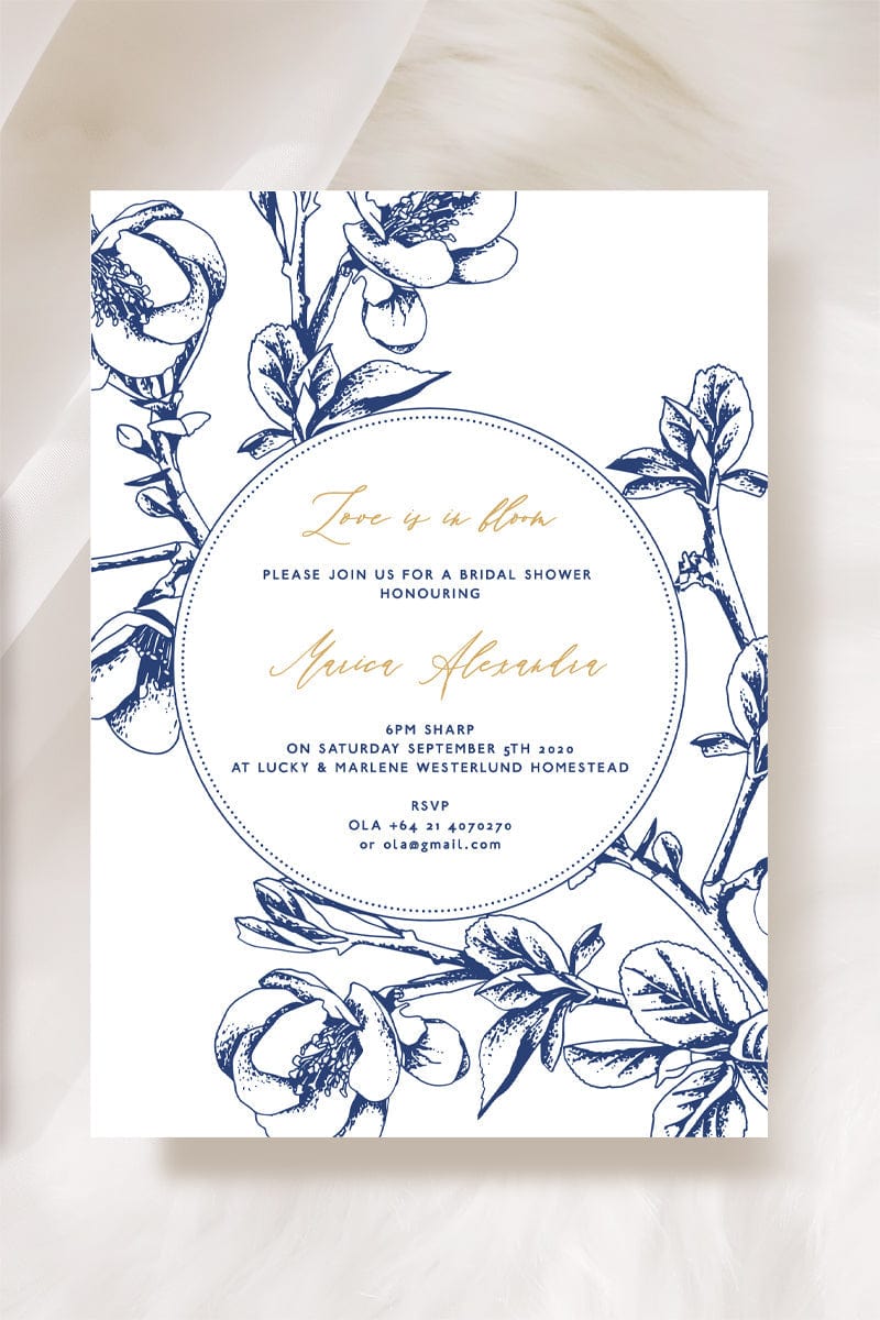 Cherry Blossom Bridal Shower Invitation Template