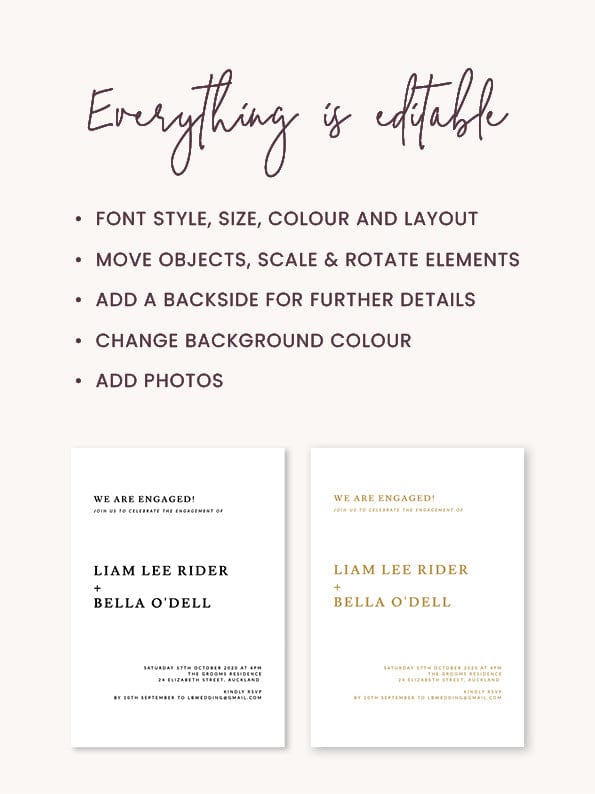 Elegant Engagement Party Invitation Template