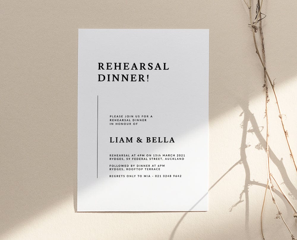 Elegant Rehearsal Dinner Invitation Template