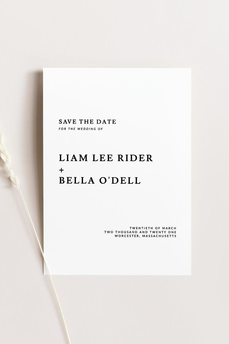 Elegant Wedding Save The Date Invitation Template