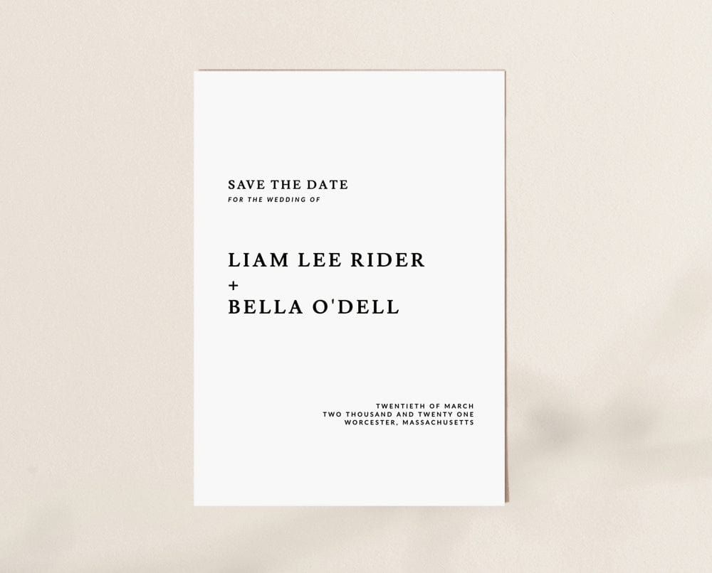 Elegant Wedding Save The Date Invitation Template