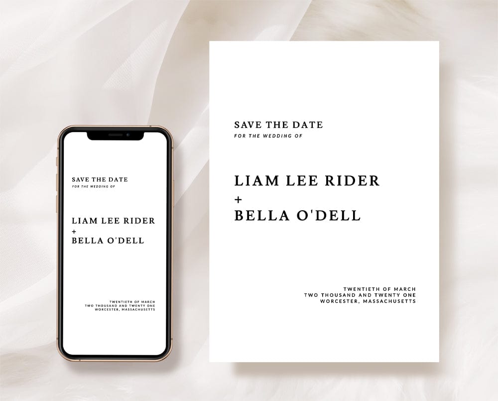 Elegant Wedding Save The Date Invitation Template