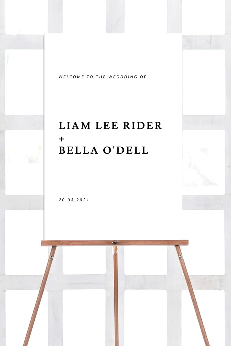 Elegant Wedding Welcome Sign Template