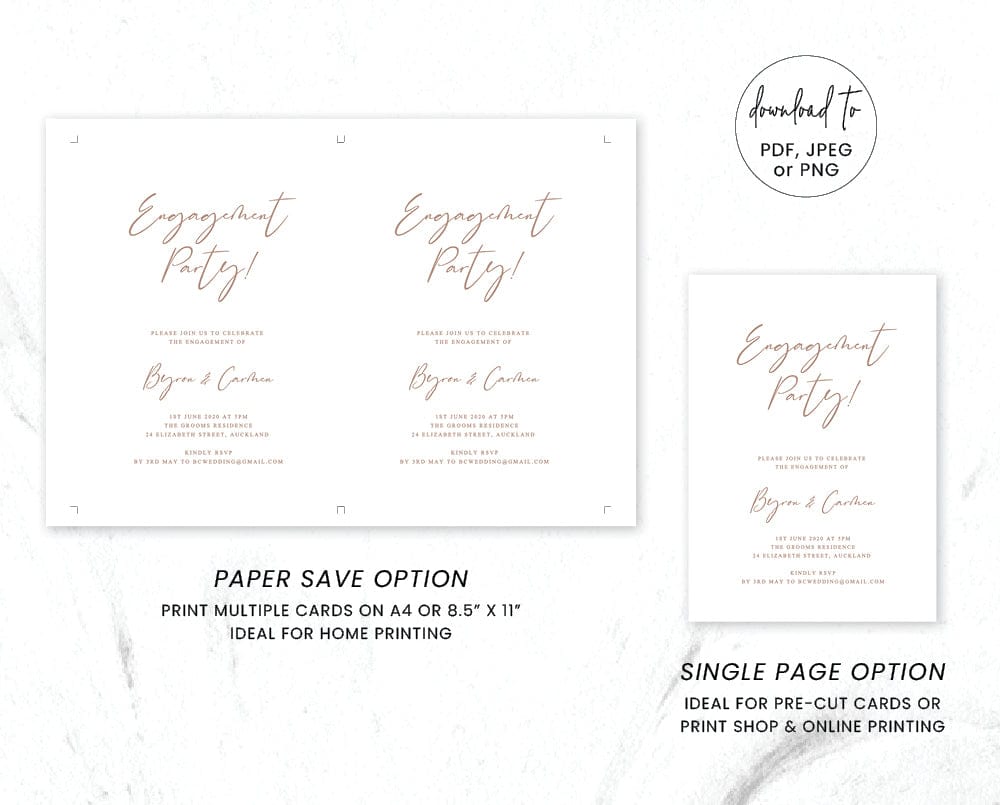 Engagement Party Invitation Template