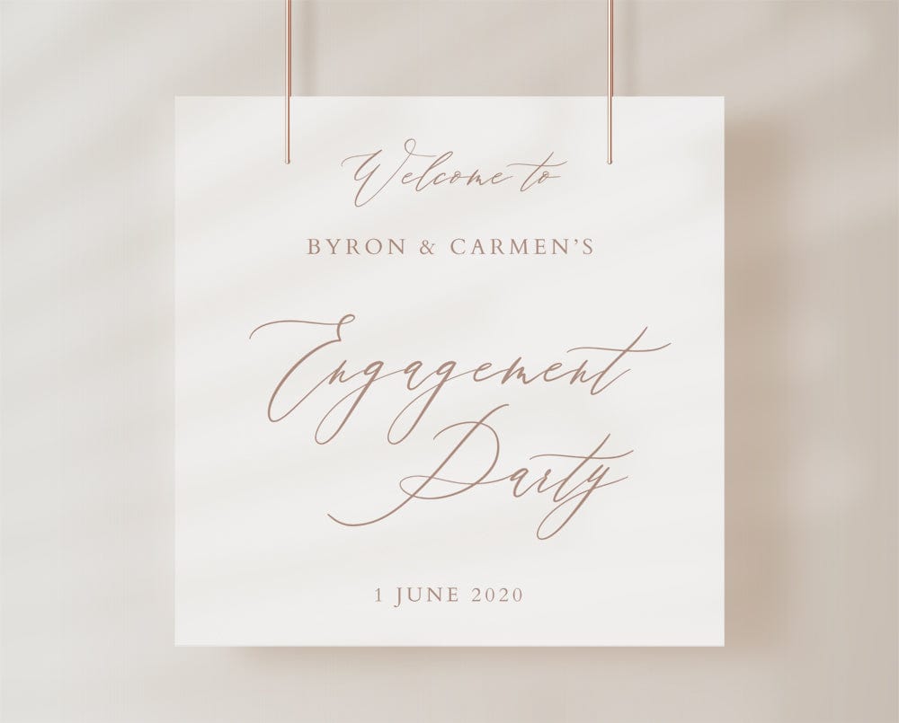 Engagement Party Welcome Sign Template