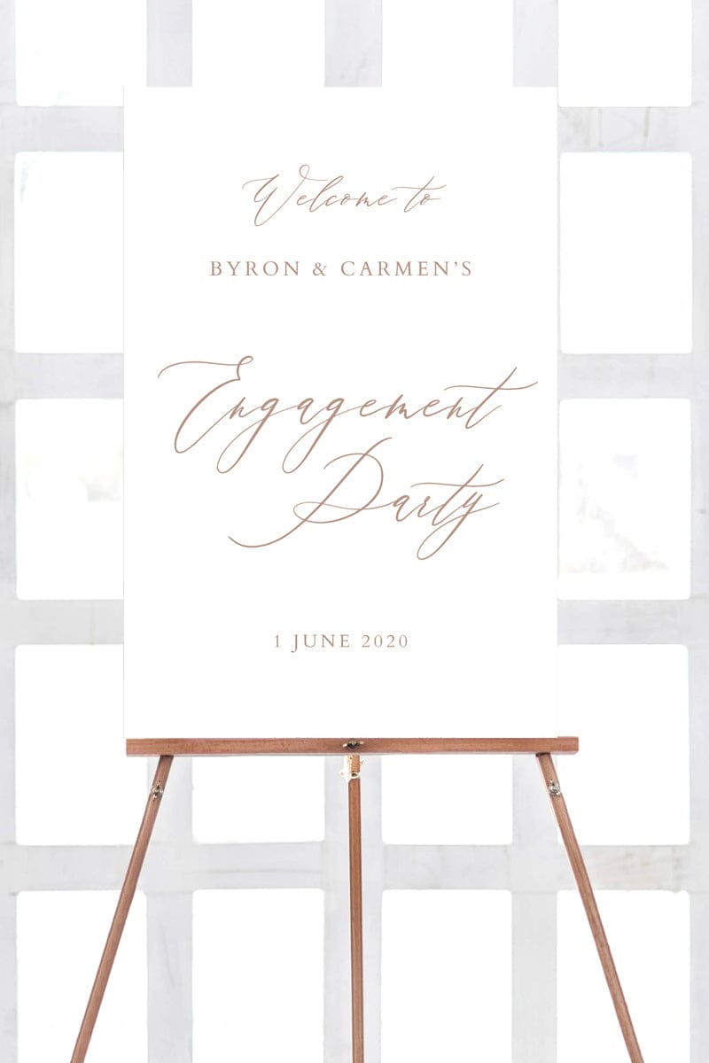 Engagement Party Welcome Sign Template