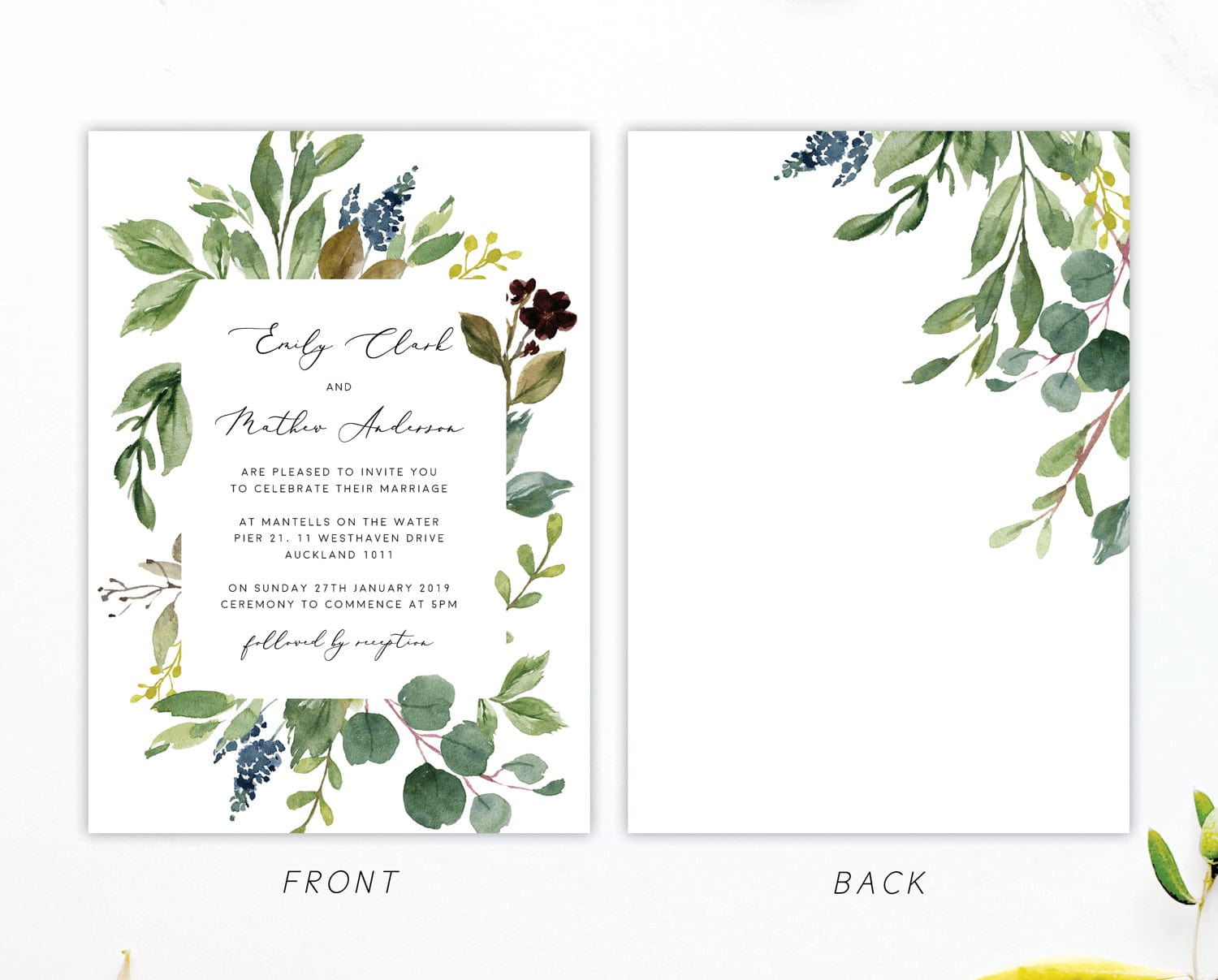 Eucalyptus Wedding Invitation