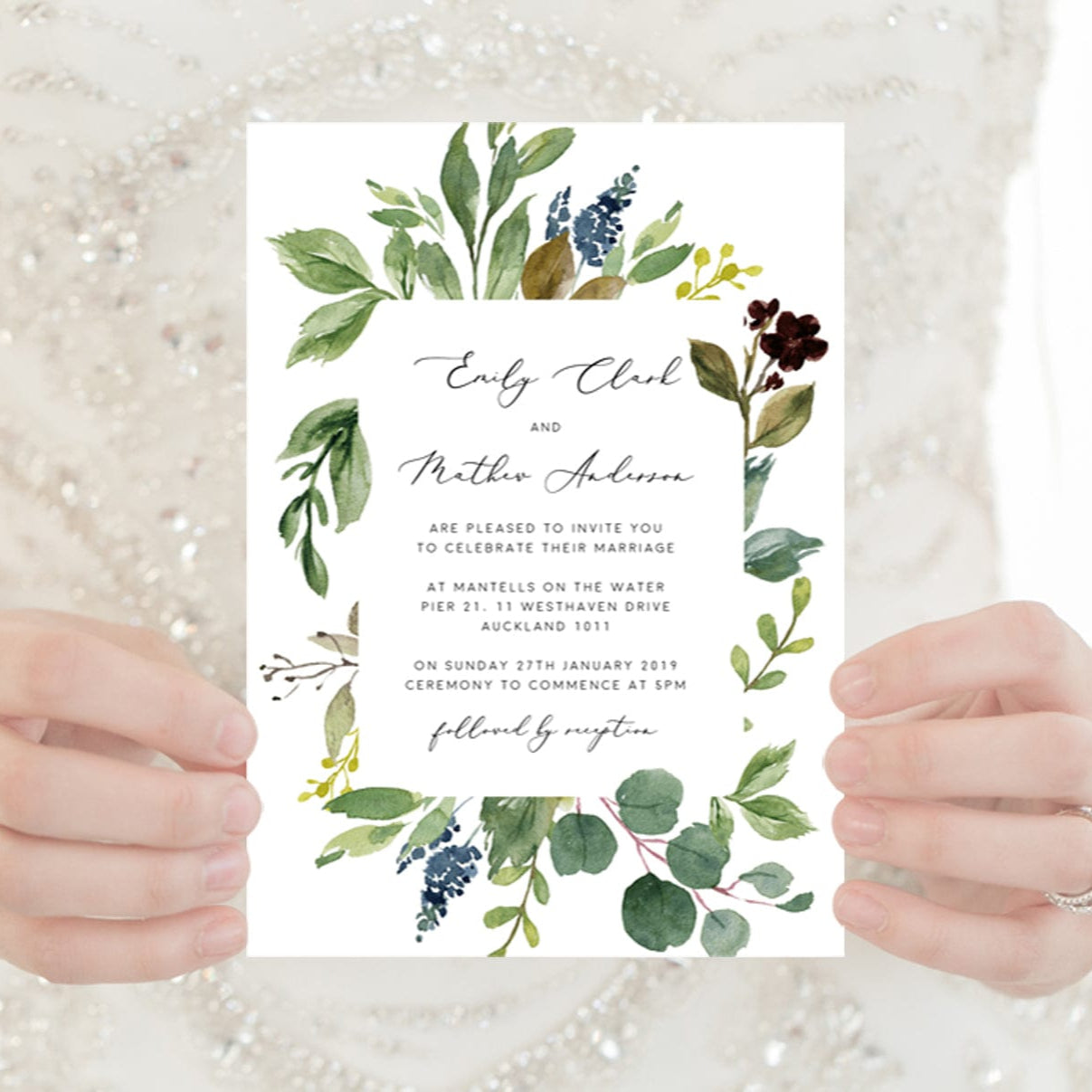 Eucalyptus Wedding Invitation