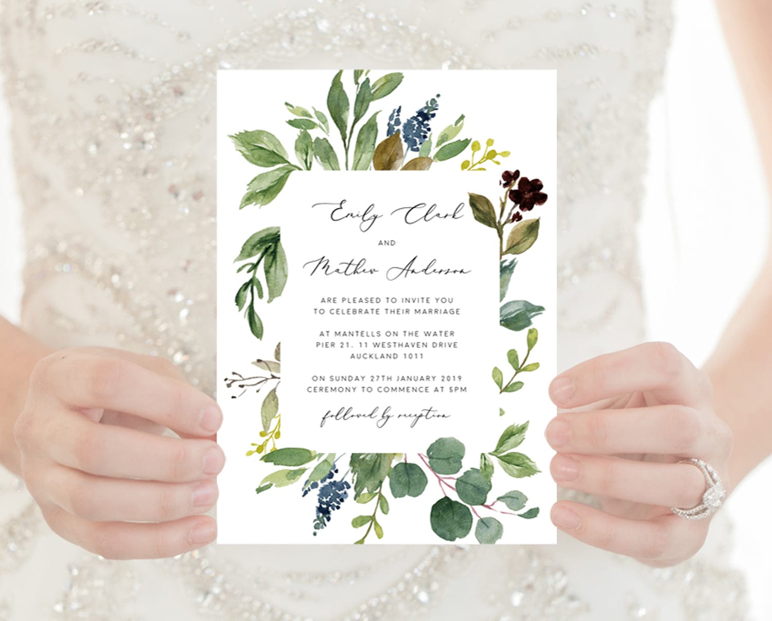 Eucalyptus Wedding Invitation