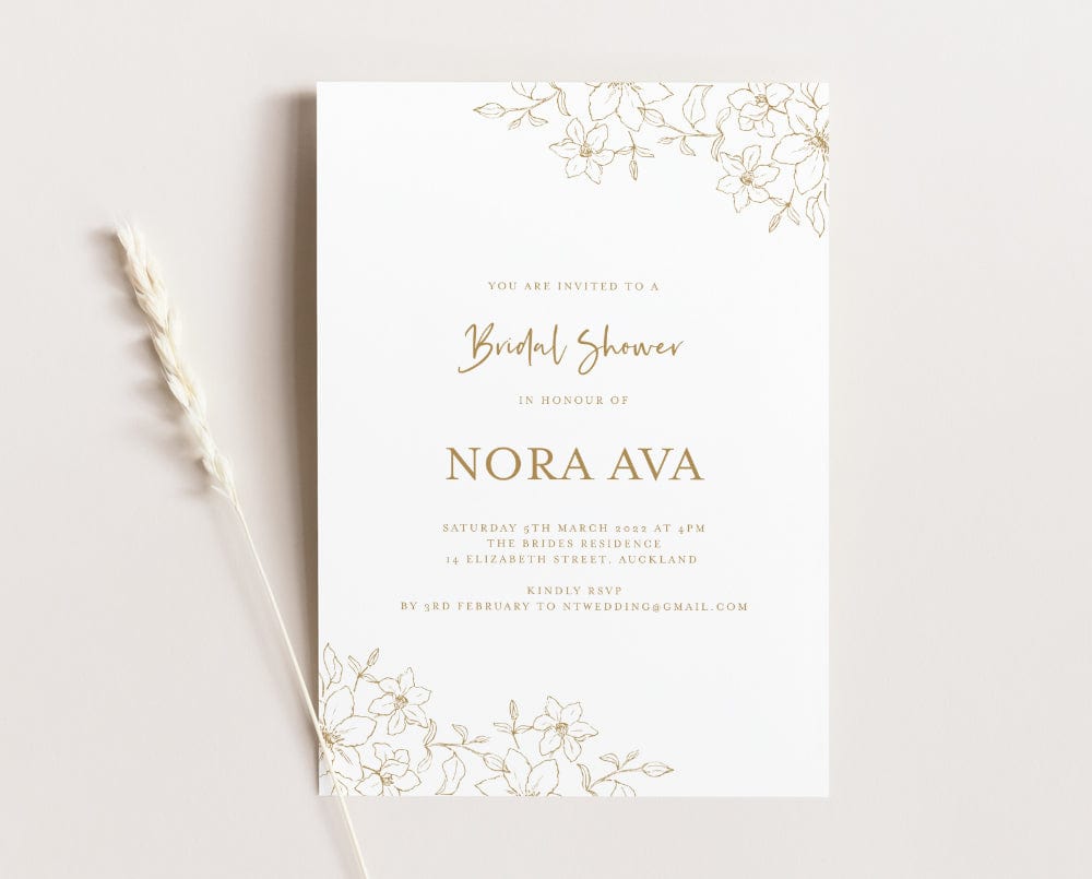 Floral Bridal Shower Invitation Template