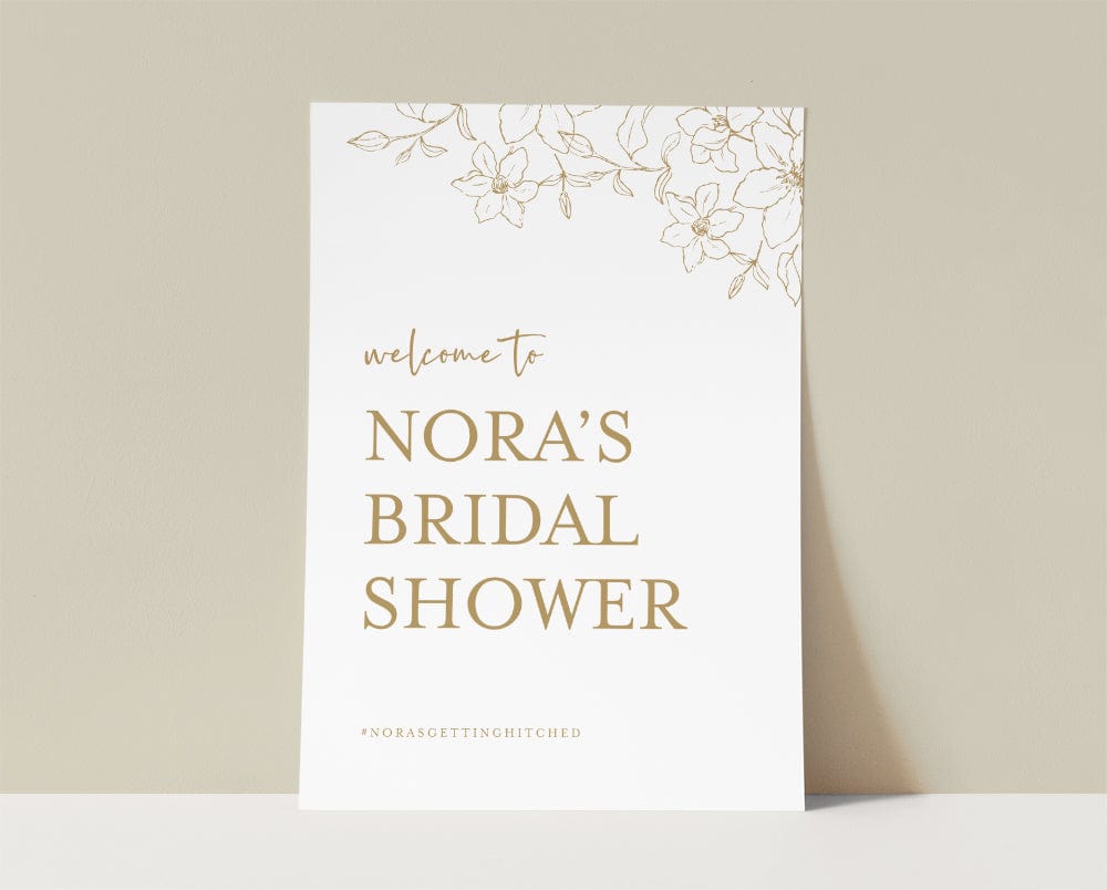 Floral Bridal Shower Welcome Sign Template