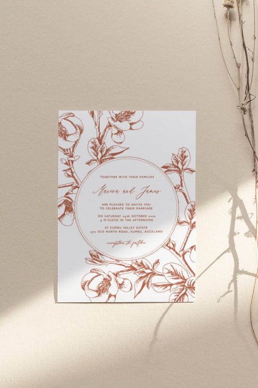 cherry blossom printable invitation