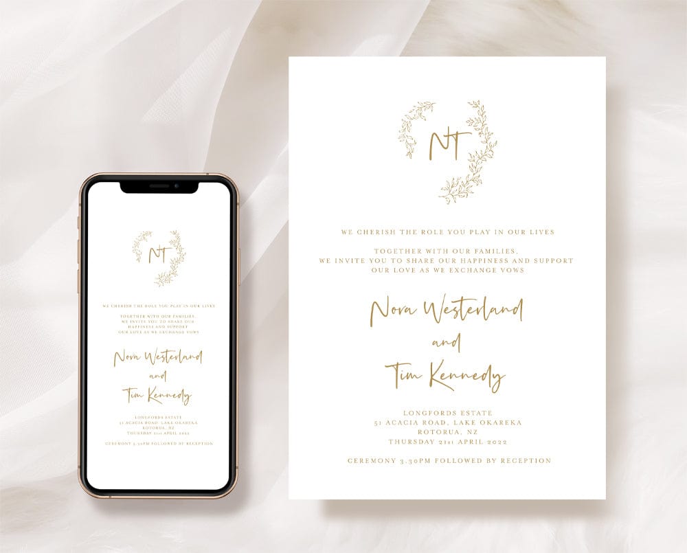 Floral Wedding Invitation Set