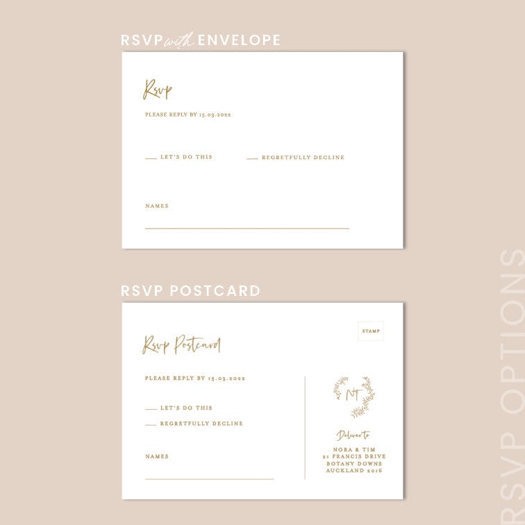 Floral Wedding Invitation Suite