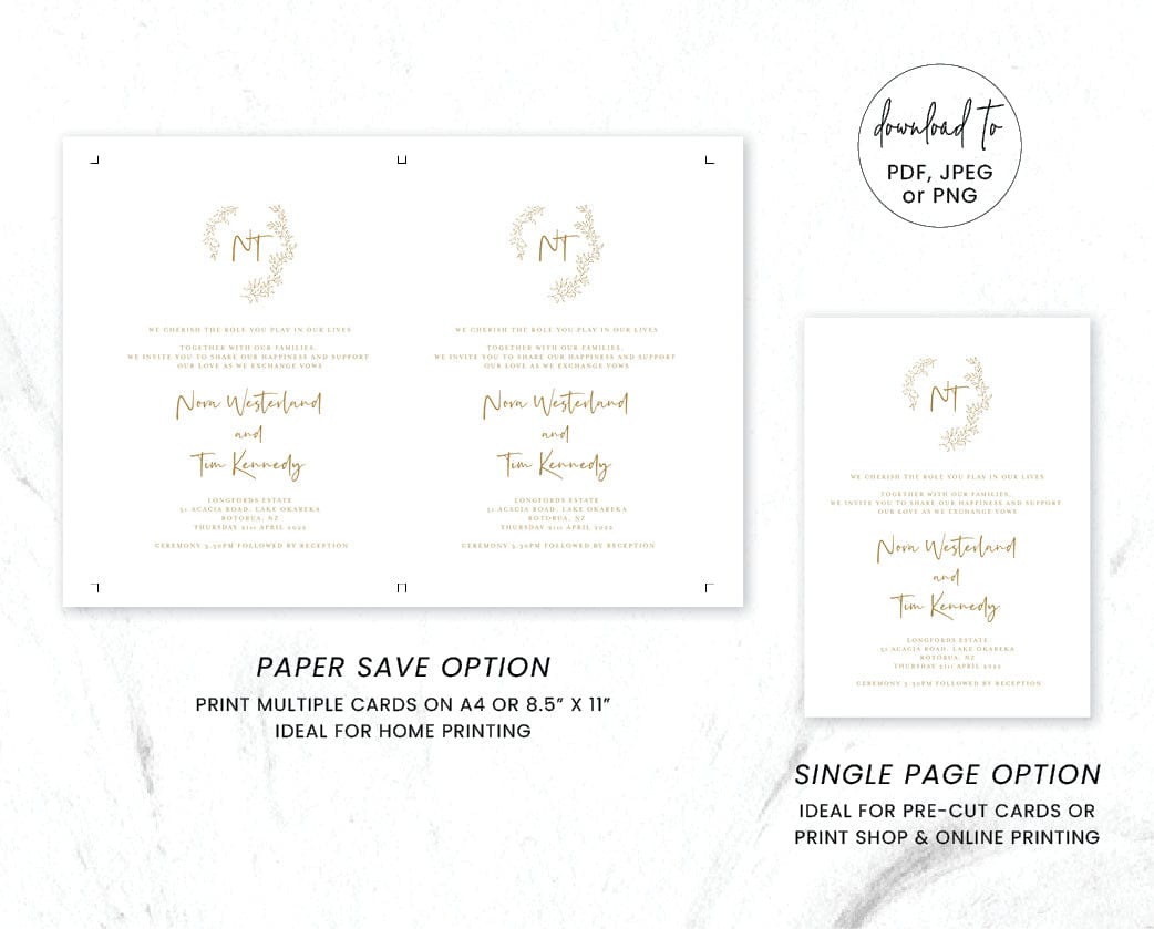 Floral Wedding Invitation Suite