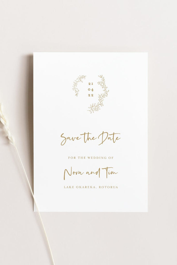 Floral Wedding Save The Date Card Template