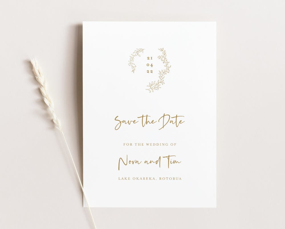 Floral Wedding Save The Date Card Template