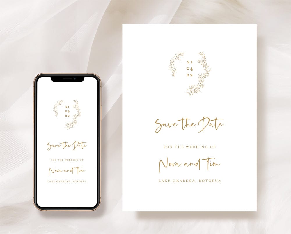 Floral Wedding Save The Date Card Template