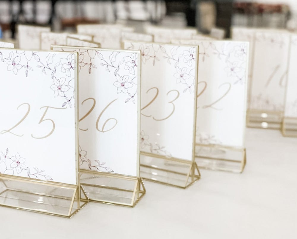 Floral Wedding Table Number Card Template