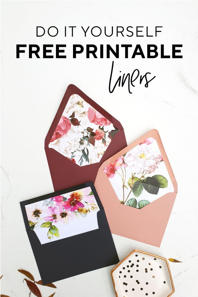 Free Floral Wedding Envelope Liners