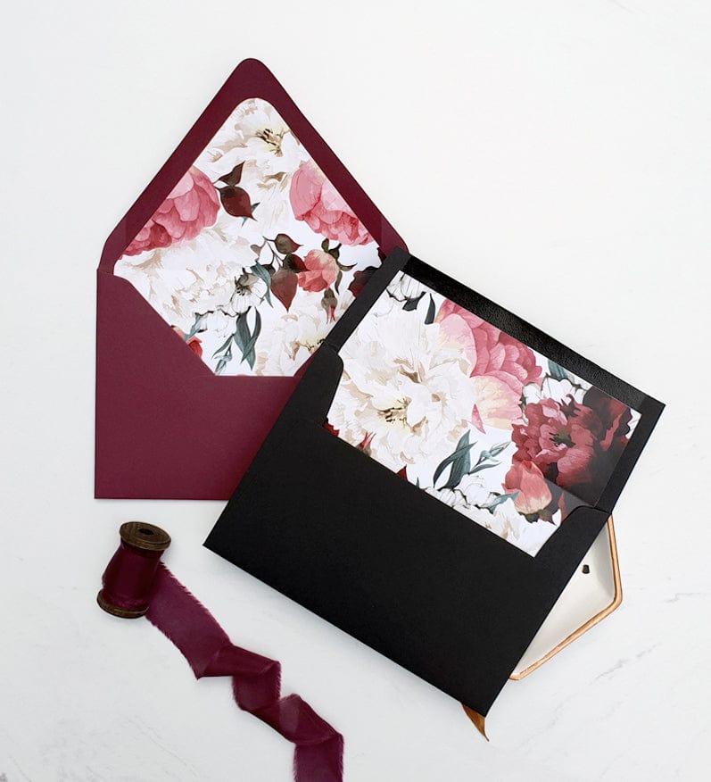 Free Floral Wedding Envelope Liners