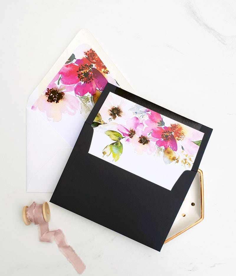 Free Floral Wedding Envelope Liners