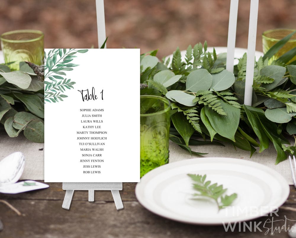Green Wedding Invitation Set