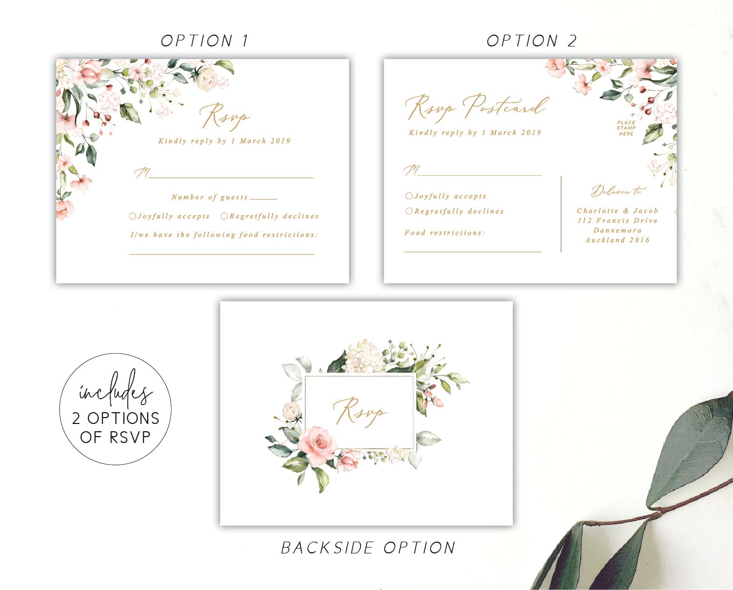 Hydrangea Wedding Invitations Template