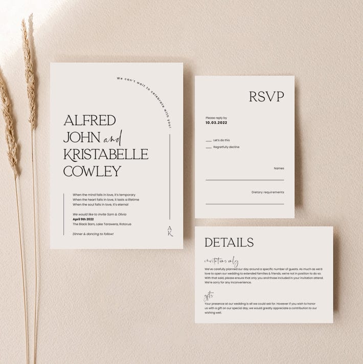 modern wedding invitations