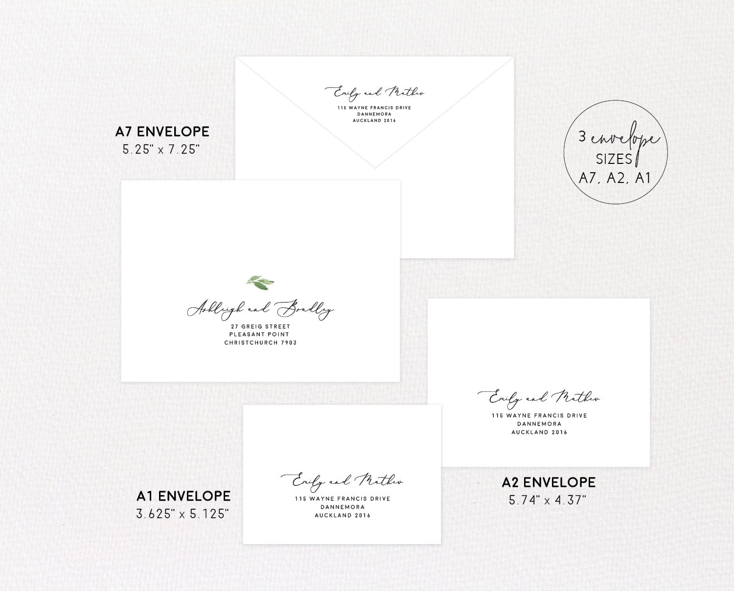 Minimal Wedding Envelope Address Template