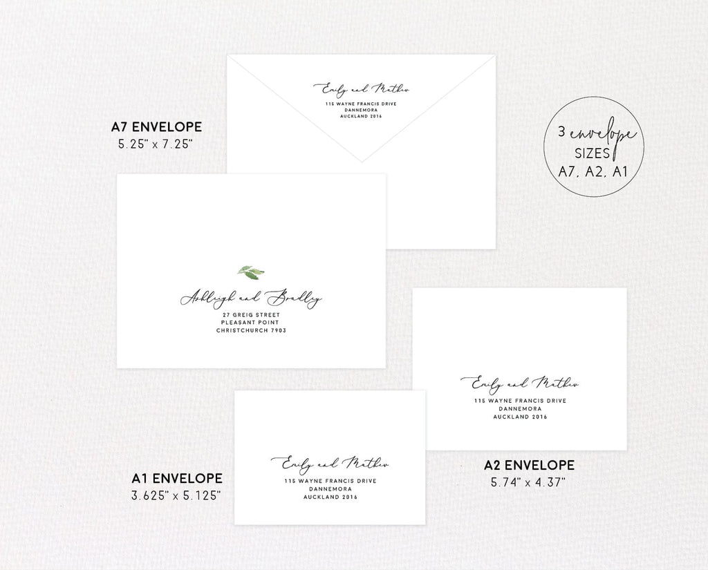 Minimal Wedding Envelope Address Template