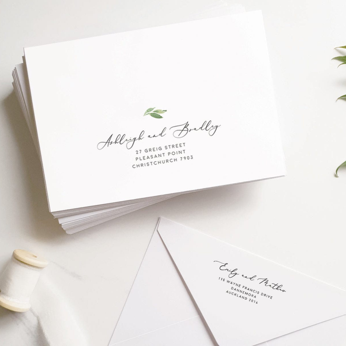 Minimal Wedding Envelope Address Template