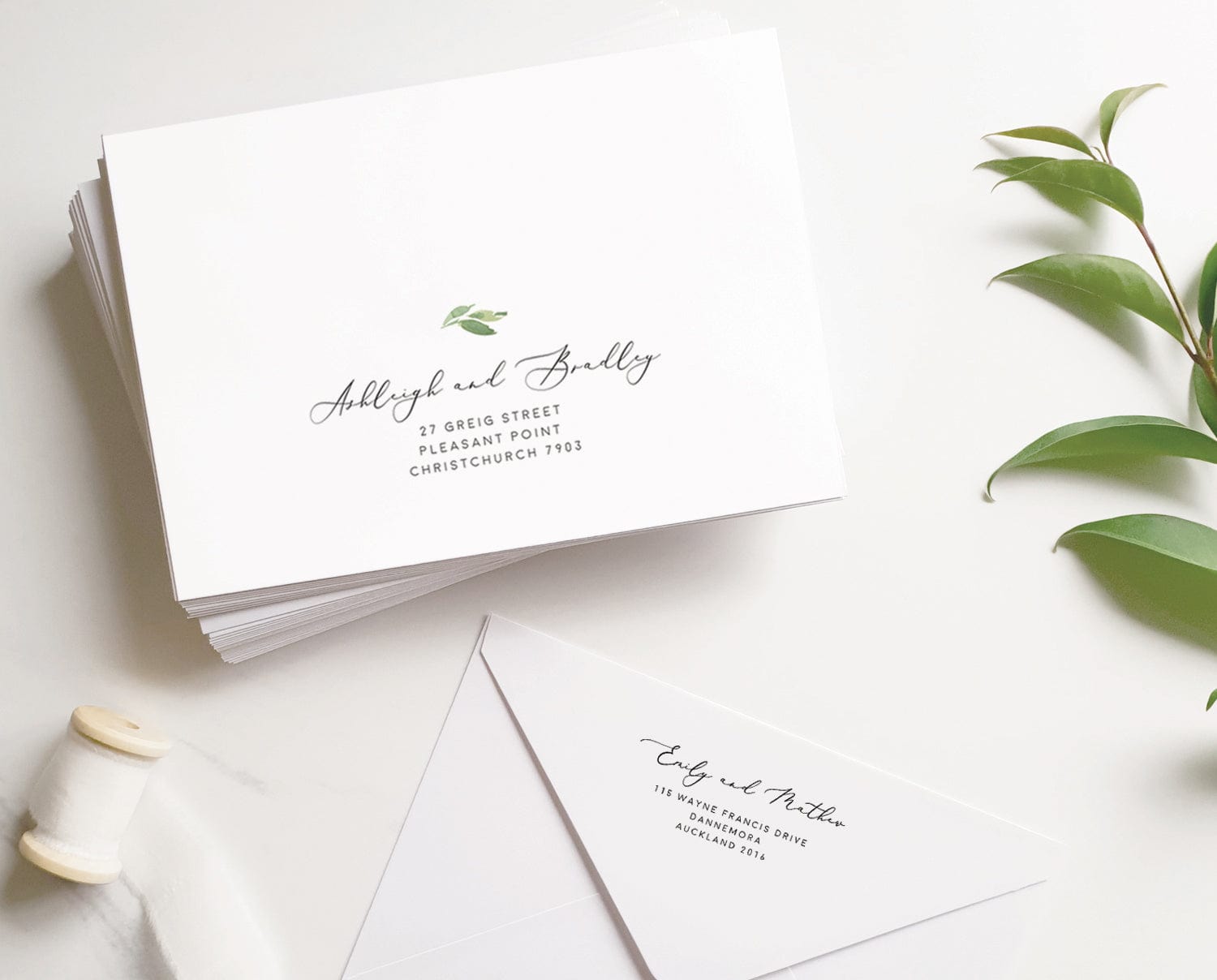 Minimal Wedding Envelope Address Template