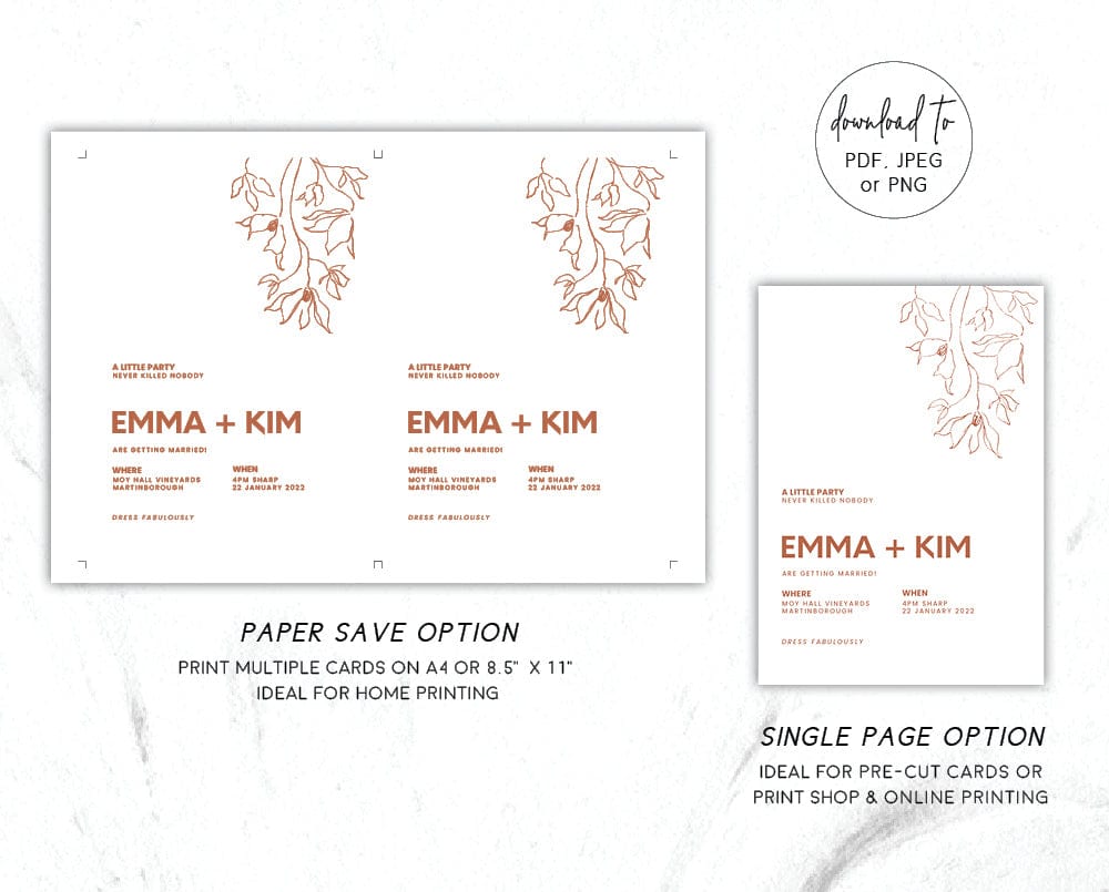 Minimal Wedding Invitation Set