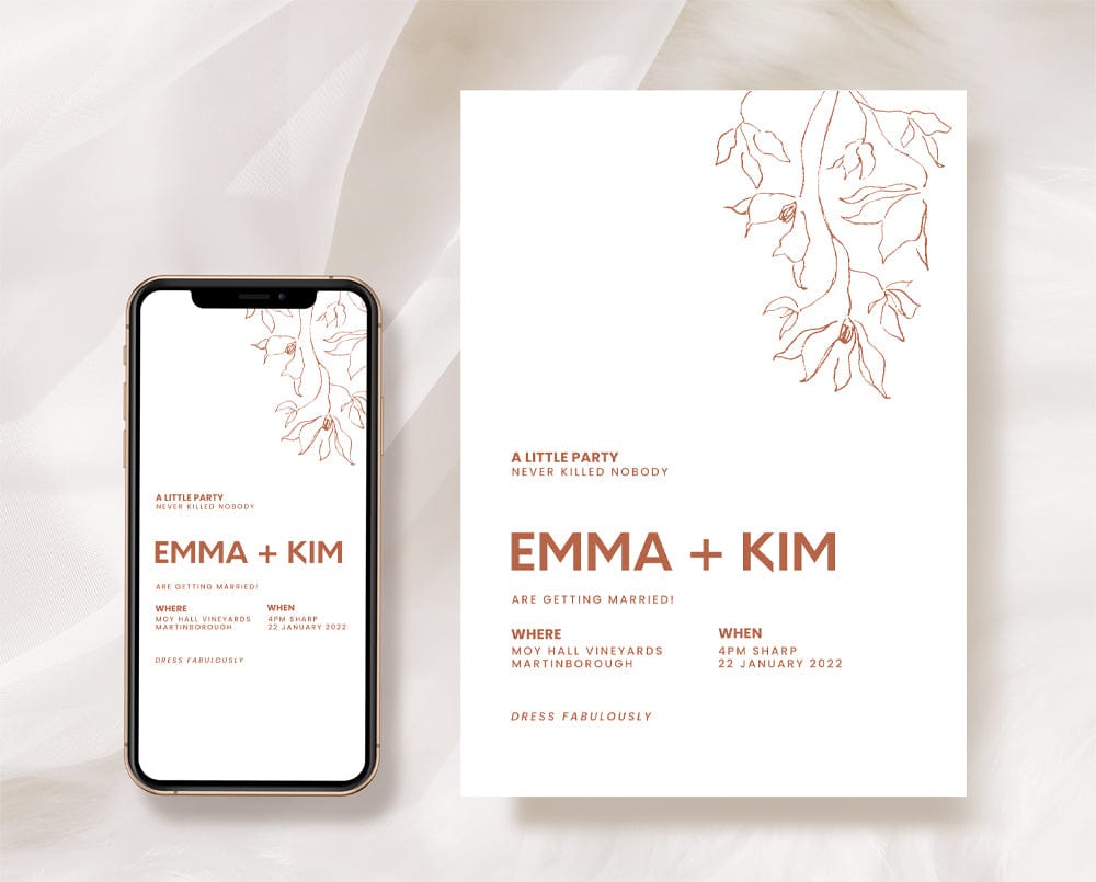 Minimal Wedding Invitation Set