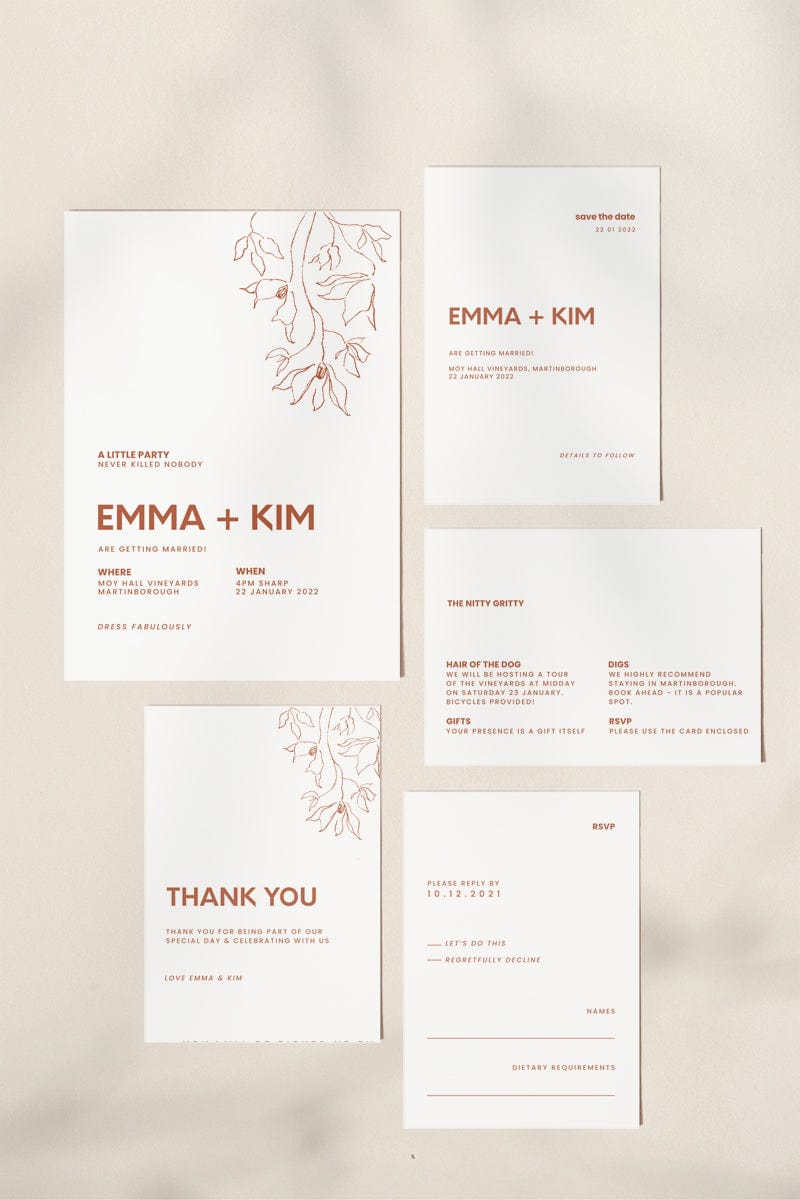 Minimal Wedding Invitation Suite