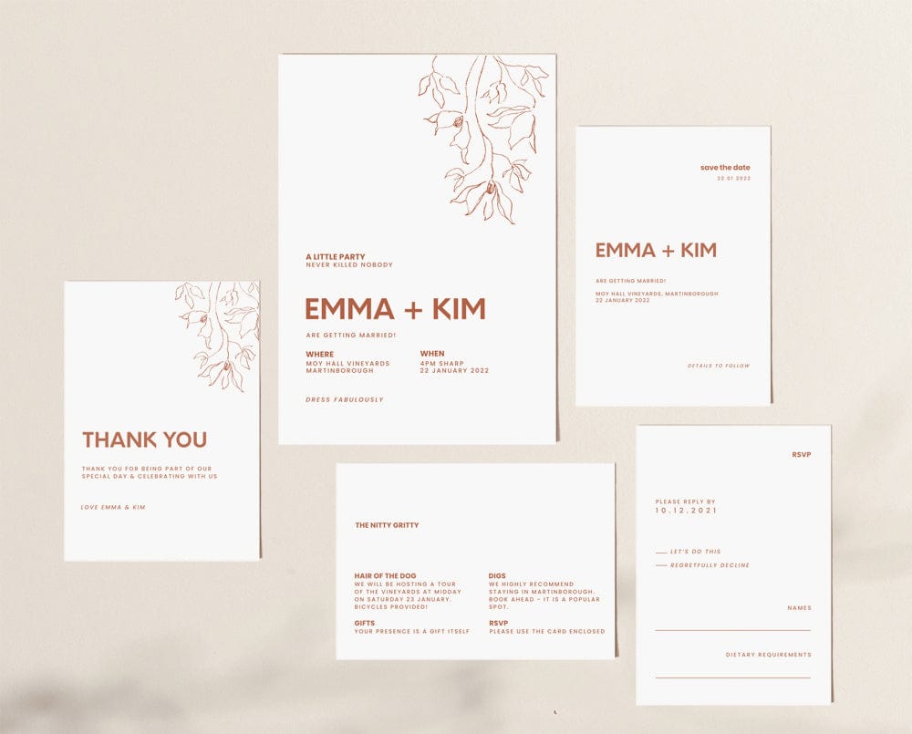 Minimal Wedding Invitation Suite